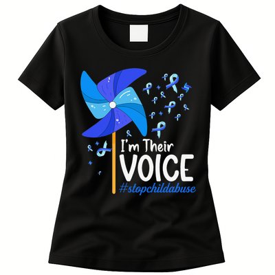 Stop Child Abuse Prevetion Awareness Month Rainbow Premium Womens T-Shirt