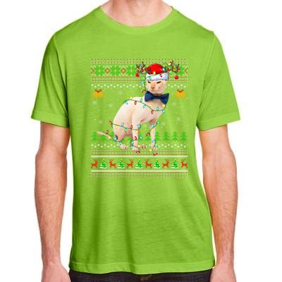 Sphynx Cat Animal Lover Xmas Santa Sphynx Cat Ugly Christmas Gift Adult ChromaSoft Performance T-Shirt