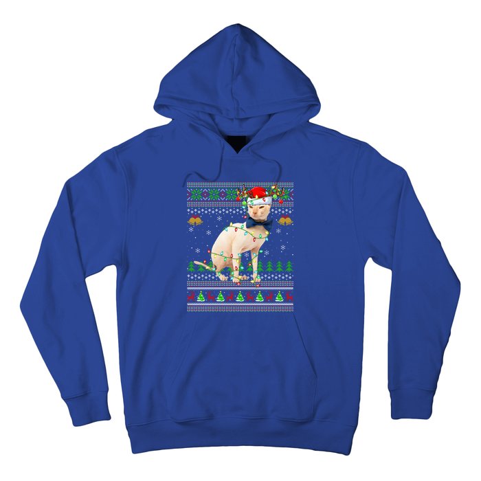 Sphynx Cat Animal Lover Xmas Santa Sphynx Cat Ugly Christmas Gift Hoodie