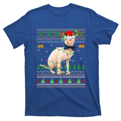 Sphynx Cat Animal Lover Xmas Santa Sphynx Cat Ugly Christmas Gift T-Shirt