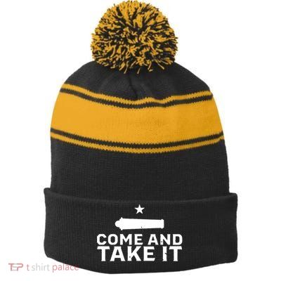 Skeeters Come And Take It Stripe Pom Pom Beanie