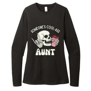 SomeoneS Cool Ass Aunt Cool Auntie Club Skull Skeleton Womens CVC Long Sleeve Shirt