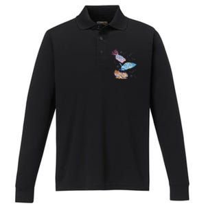 Sea Cucumber Animal Ocean Life Lover Plastic Free Cute Gift Performance Long Sleeve Polo