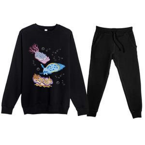 Sea Cucumber Animal Ocean Life Lover Plastic Free Cute Gift Premium Crewneck Sweatsuit Set