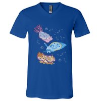 Sea Cucumber Animal Ocean Life Lover Plastic Free Cute Gift V-Neck T-Shirt