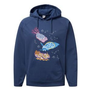 Sea Cucumber Animal Ocean Life Lover Plastic Free Cute Gift Performance Fleece Hoodie