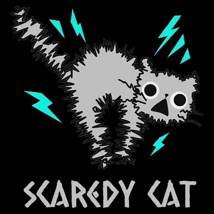 Scaredy Cat Anxious Nervous Unglued Scared Kitty Cat 16 in Basic Backpack