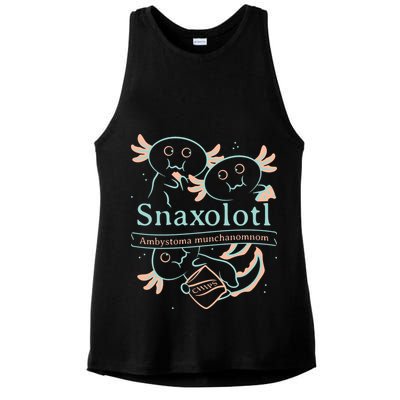 Snaxolotl Cute Axolotl Chips Ladies PosiCharge Tri-Blend Wicking Tank