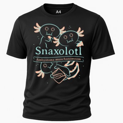 Snaxolotl Cute Axolotl Chips Cooling Performance Crew T-Shirt