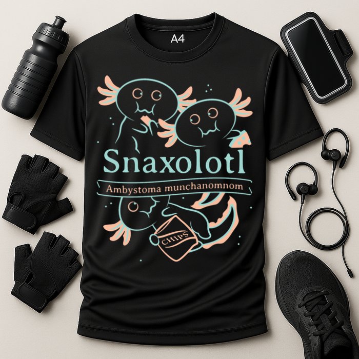 Snaxolotl Cute Axolotl Chips Performance Shirt