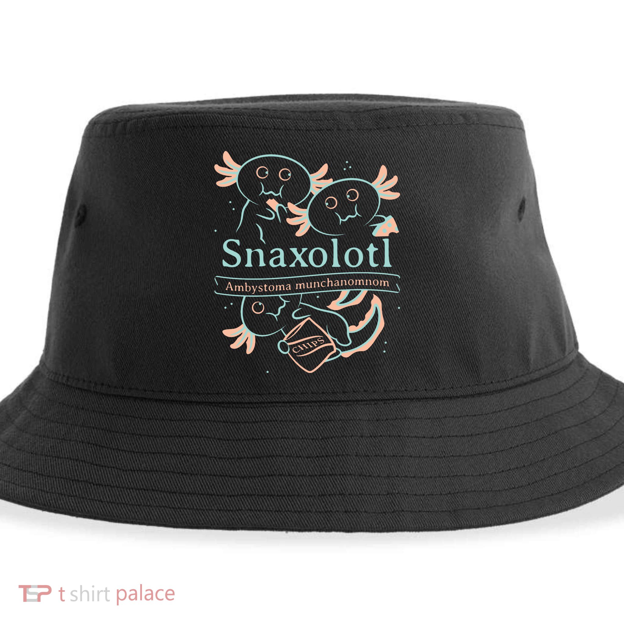 Snaxolotl Cute Axolotl Chips Sustainable Bucket Hat