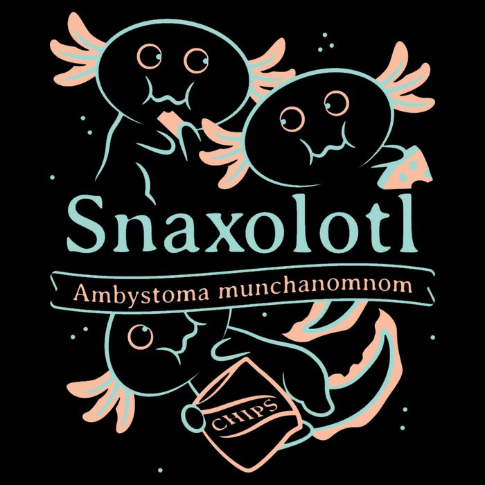 Snaxolotl Cute Axolotl Chips Drawstring Bag