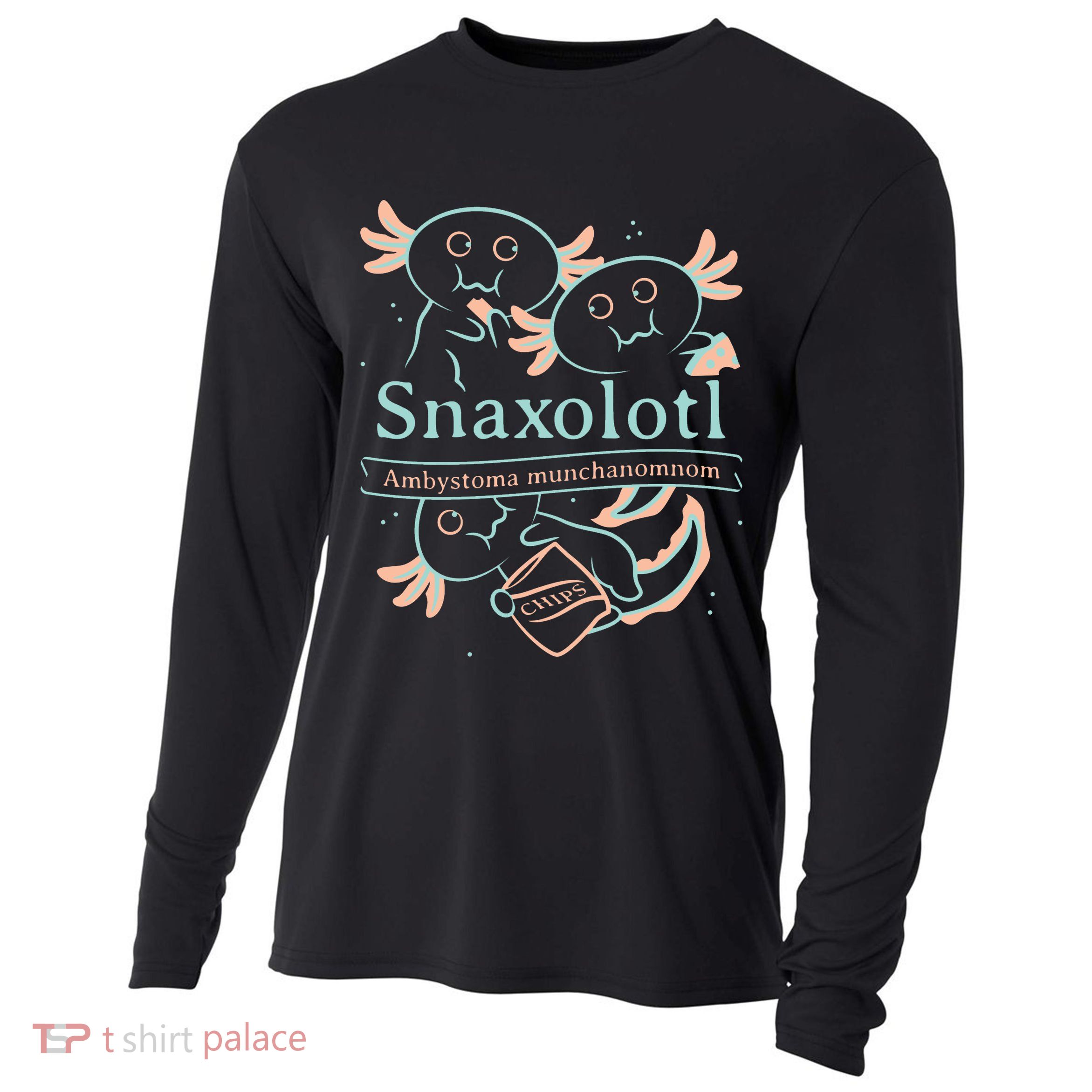 Snaxolotl Cute Axolotl Chips Cooling Performance Long Sleeve Crew