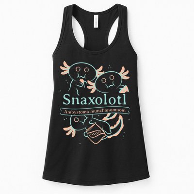 Snaxolotl Cute Axolotl Chips Womens Tank Top