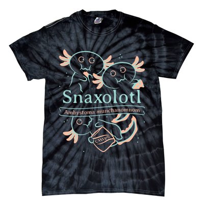 Snaxolotl Cute Axolotl Chips Tie-Dye T-Shirt