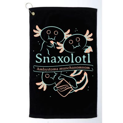 Snaxolotl Cute Axolotl Chips Golf Towel