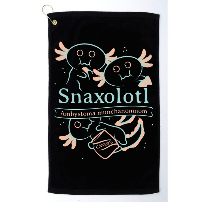 Snaxolotl Cute Axolotl Chips Golf Towel