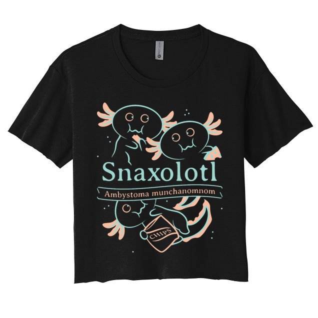 Snaxolotl Cute Axolotl Chips Crop Top