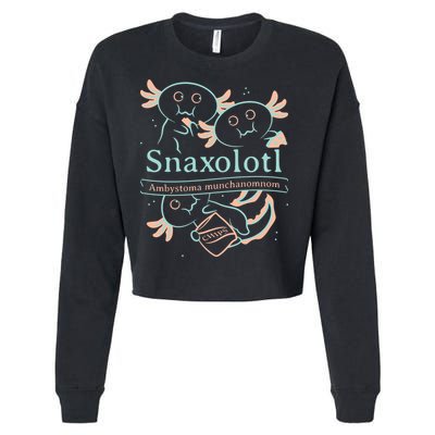 Snaxolotl Cute Axolotl Chips Cropped Pullover Crew