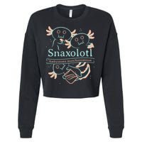 Snaxolotl Cute Axolotl Chips Cropped Pullover Crew