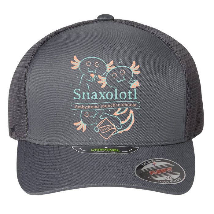 Snaxolotl Cute Axolotl Chips Flexfit Unipanel Trucker Cap