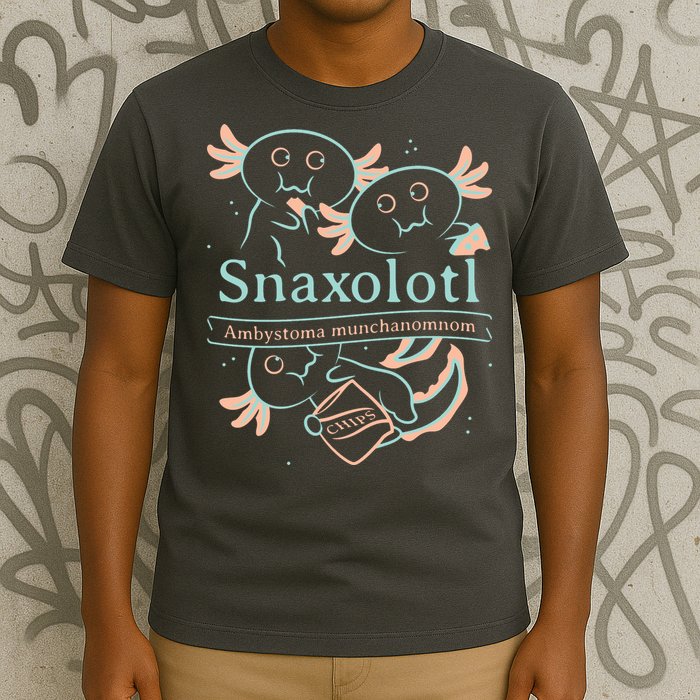 Snaxolotl Cute Axolotl Chips T-Shirt