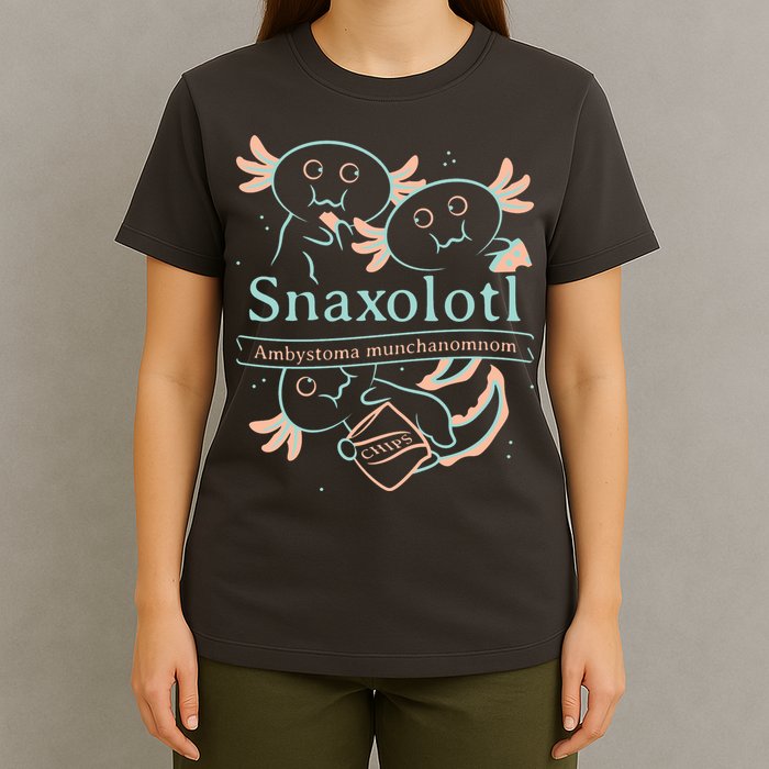 Snaxolotl Cute Axolotl Chips T-Shirt