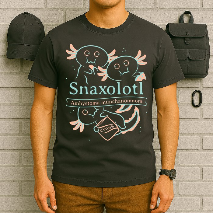 Snaxolotl Cute Axolotl Chips T-Shirt