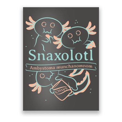 Snaxolotl Cute Axolotl Chips Poster