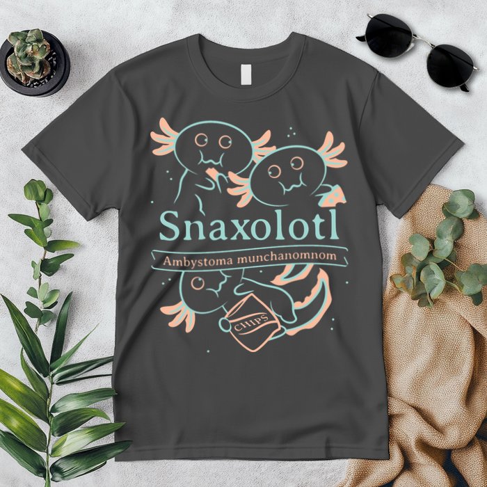 Snaxolotl Cute Axolotl Chips Premium T-Shirt