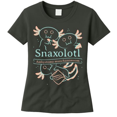 Snaxolotl Cute Axolotl Chips Womens T-Shirt