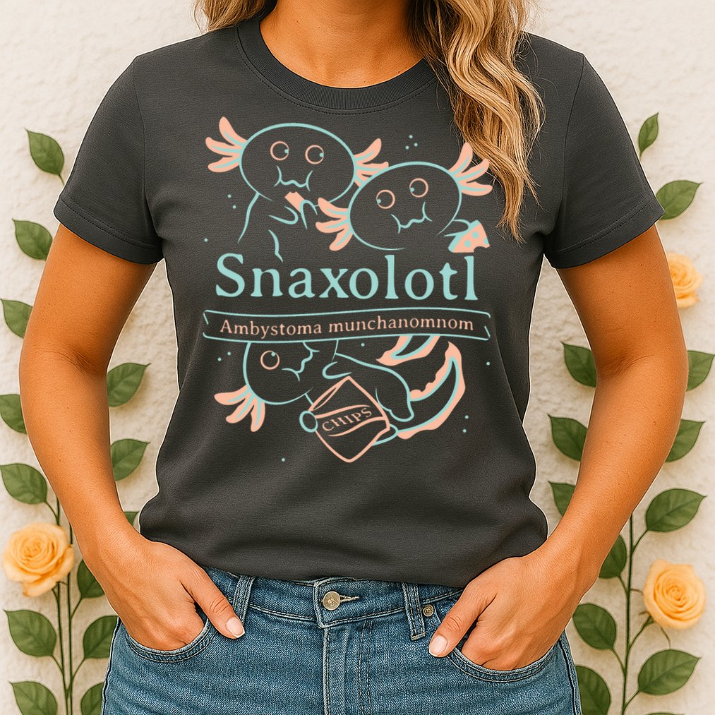 Snaxolotl Cute Axolotl Chips Womens T-Shirt