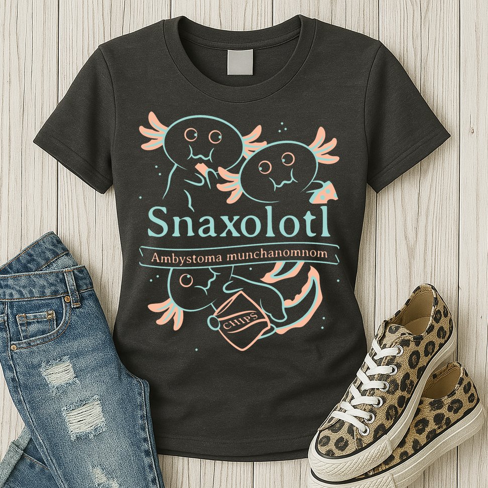 Snaxolotl Cute Axolotl Chips Womens T-Shirt