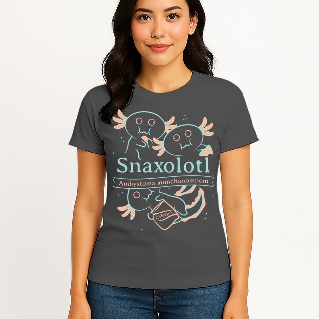Snaxolotl Cute Axolotl Chips Womens T-Shirt