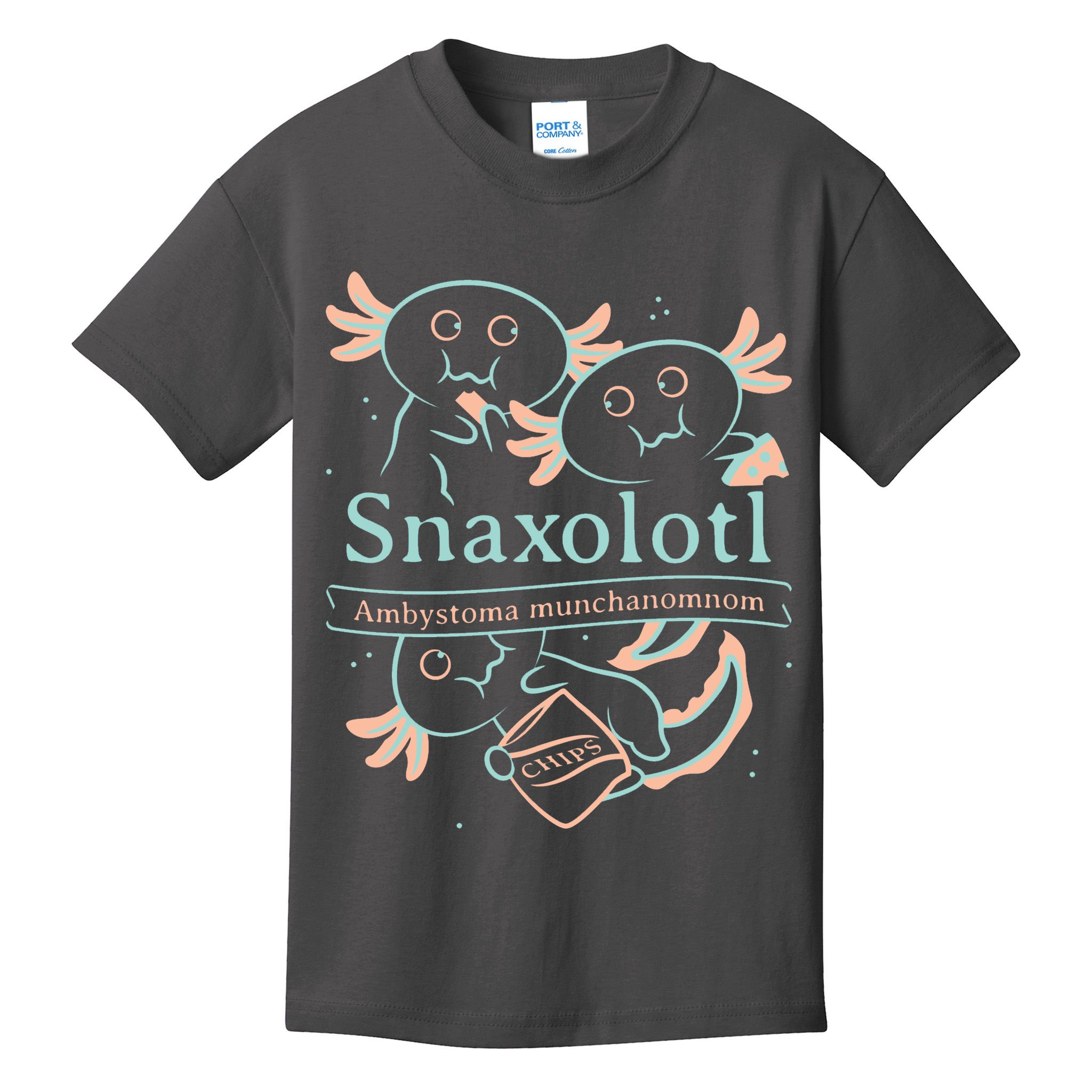 Snaxolotl Cute Axolotl Chips Kids T-Shirt