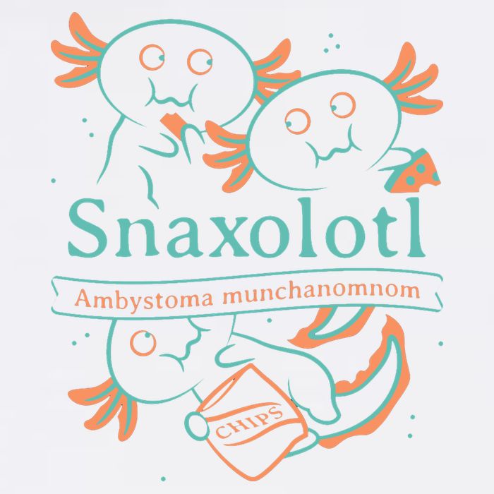Snaxolotl Cute Axolotl Chips Garment-Dyed Sweatshirt