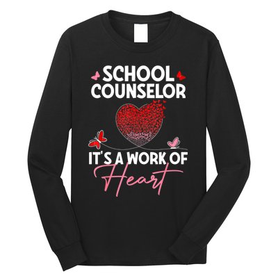 School Counselor Appreciation Gifts Valentine's Day School Long Sleeve Shirt