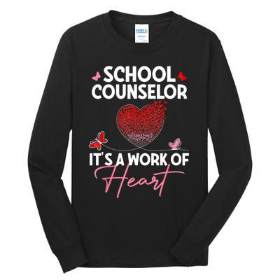 School Counselor Appreciation Gifts Valentine's Day School Tall Long Sleeve T-Shirt