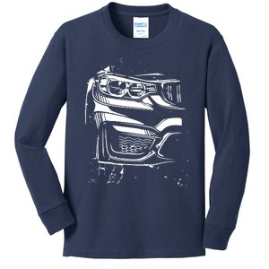 Sports Car Automotive Kids Long Sleeve Shirt