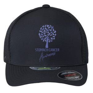 Stomach Cancer Awareness Butterfly Tree Motivational Gift Cute Gift Flexfit Unipanel Trucker Cap