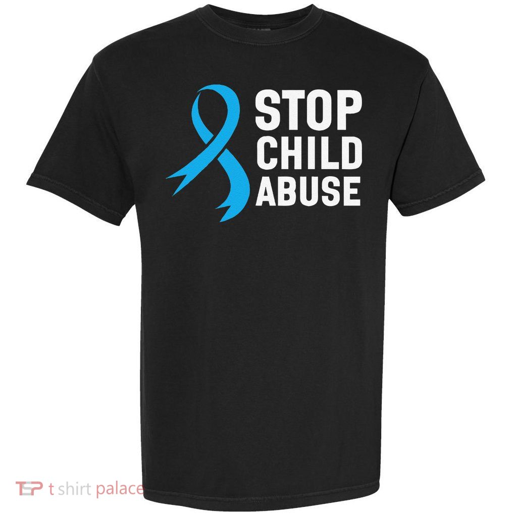 Stop Child Abuse Prevention Month Child Abuse Awareness Garment-Dyed Heavyweight T-Shirt