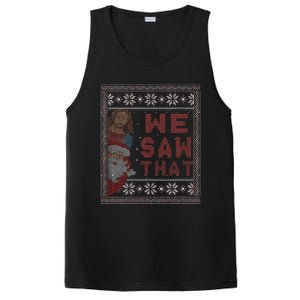 Santa Claus And Jesus Christ We Saw That For Christmas PosiCharge Competitor Tank