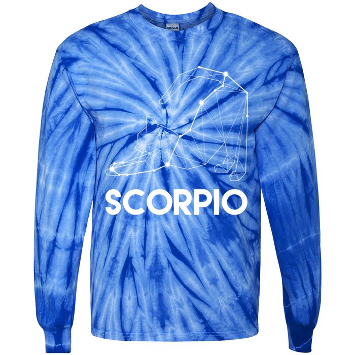 Scorpio Cat Astrology Sign Gift Tie-Dye Long Sleeve Shirt