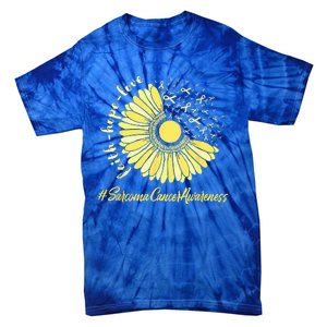 Sarcoma Cancer Awareness Yellow Sunflower Sarcoma Awareness Tie-Dye T-Shirt