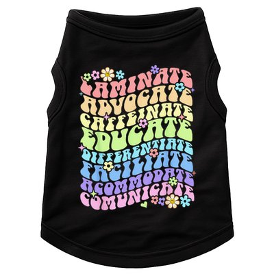 Sped Caffeinate Advocate Laminate Educate Groovy Teacher Doggie Tank