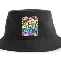 Sped Caffeinate Advocate Laminate Educate Groovy Teacher Sustainable Bucket Hat