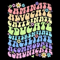 Sped Caffeinate Advocate Laminate Educate Groovy Teacher Sustainable Bucket Hat