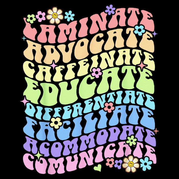 Sped Caffeinate Advocate Laminate Educate Groovy Teacher Button