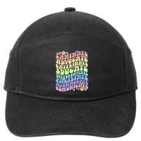 Sped Caffeinate Advocate Laminate Educate Groovy Teacher 7-Panel Snapback Hat