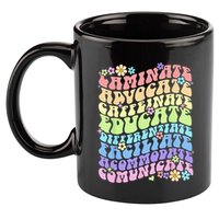 Sped Caffeinate Advocate Laminate Educate Groovy Teacher 11oz C Handle Ceramic Mug